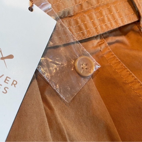 Denver Hayes NWT paper bag waist high rise camel brown tan color bohemian size10 - Picture 8 of 9